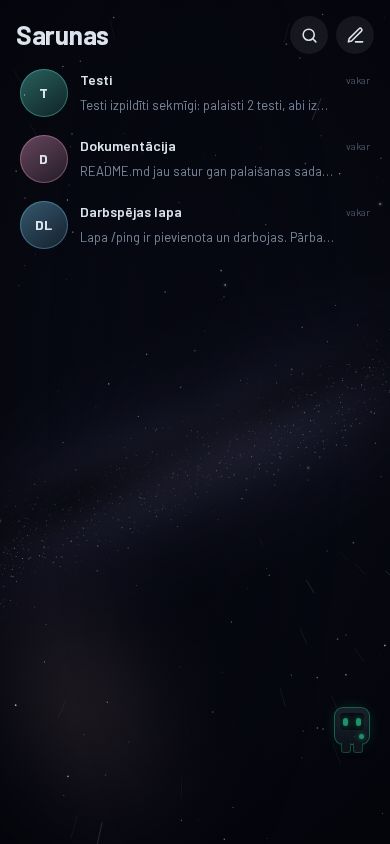 Mašīnu un sarunu saraksts panelī